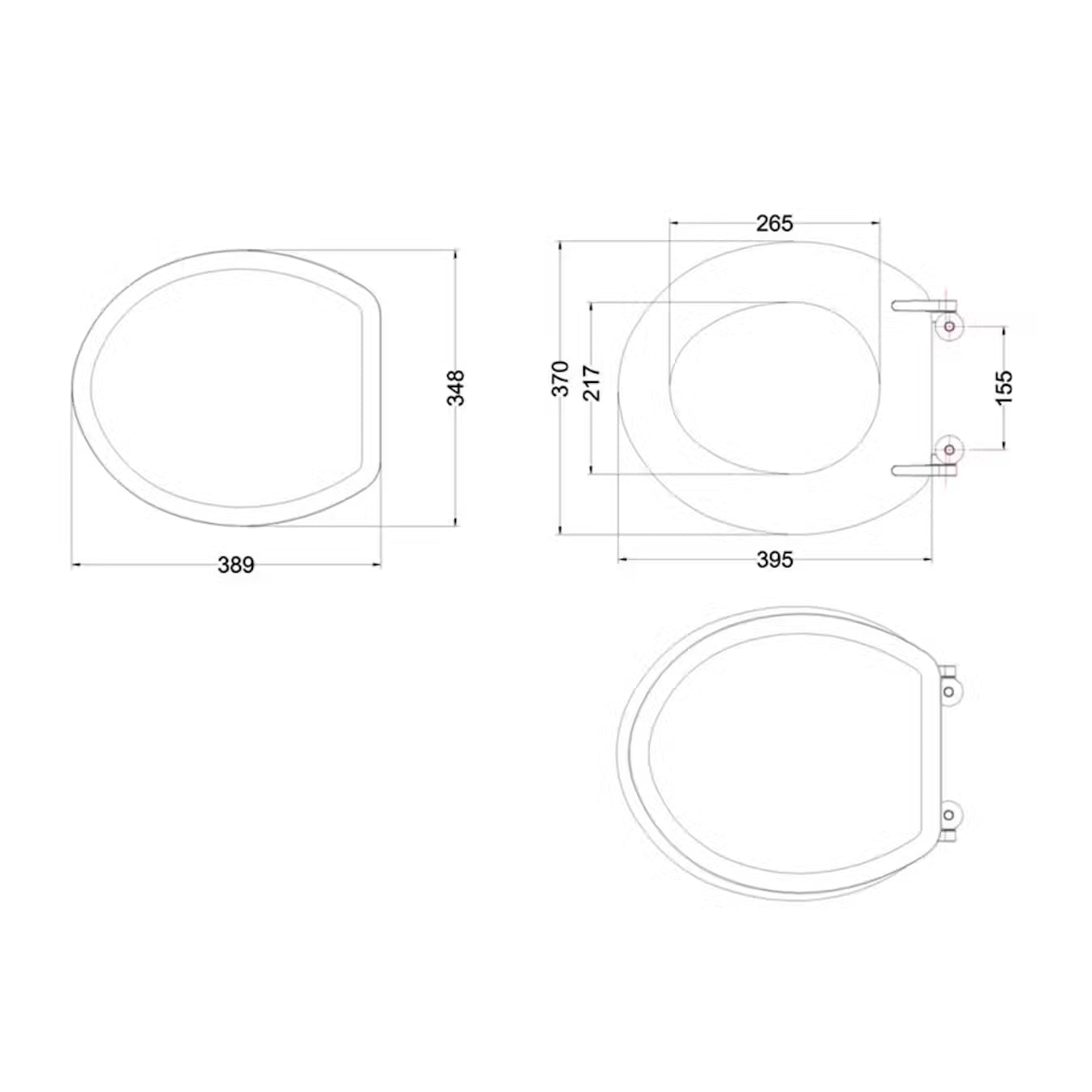 Toalettstol Burlington- P2 Låg 440 mm med Mjukstängande Sits