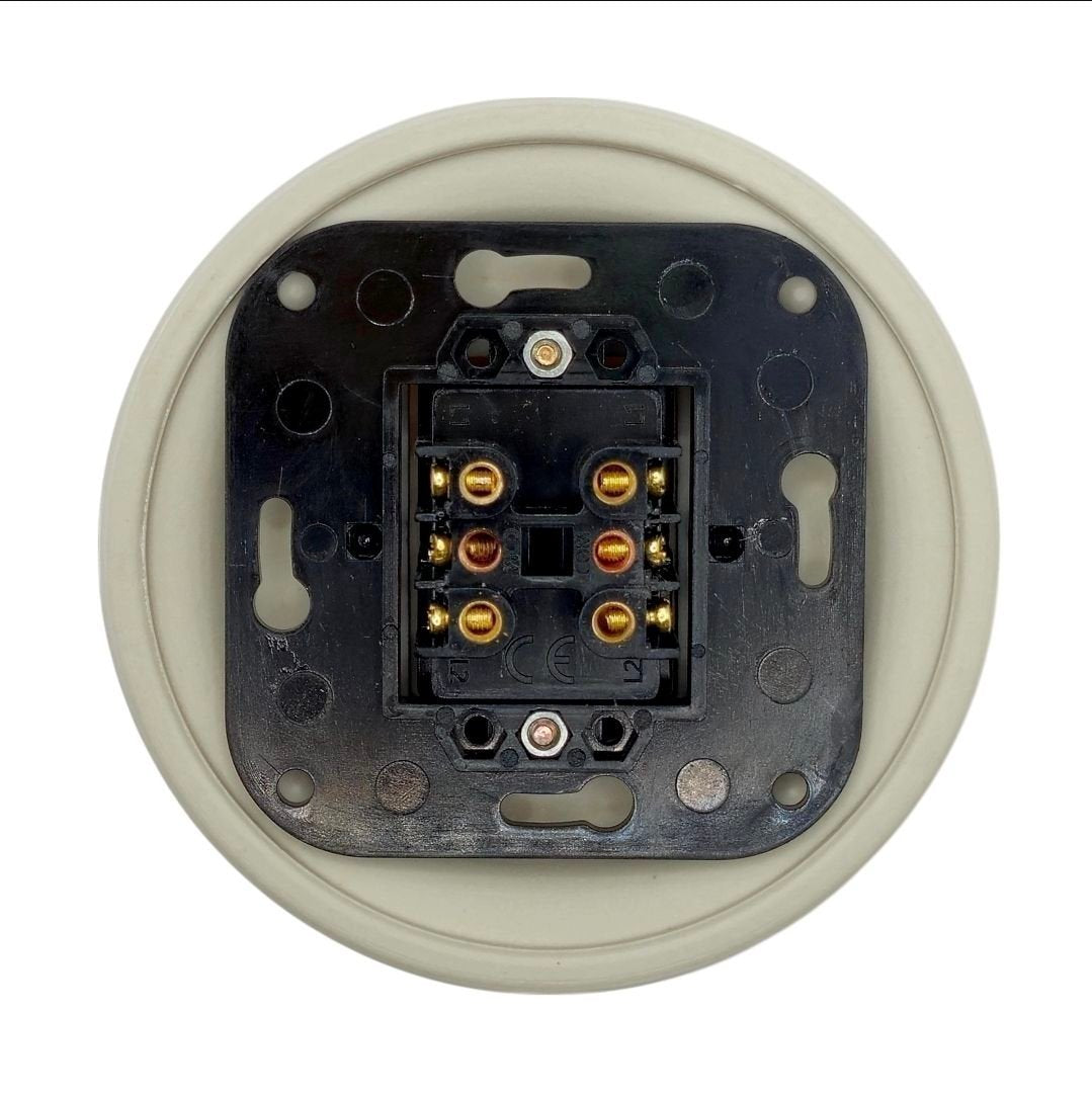 Strömbrytare i porslin- Vit