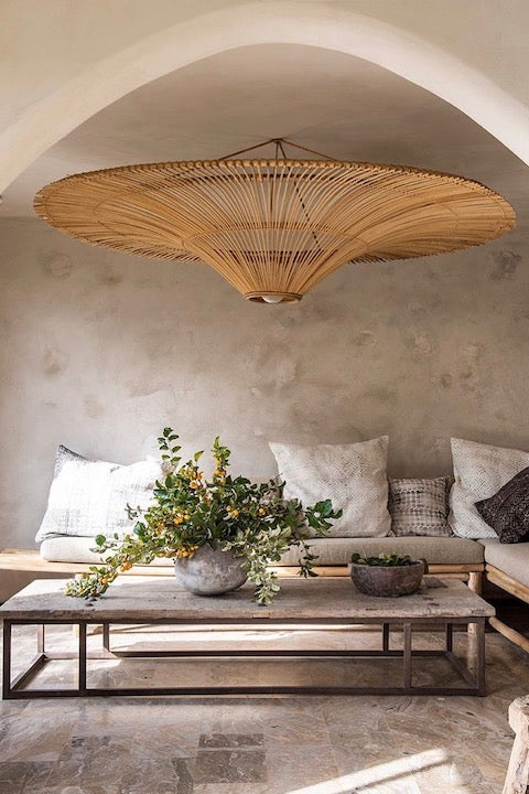 Rattan saturn lamp D180cm atmospheredailleurs