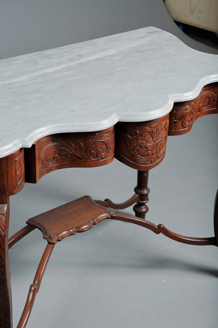 Vintage Console Table with Marble top
