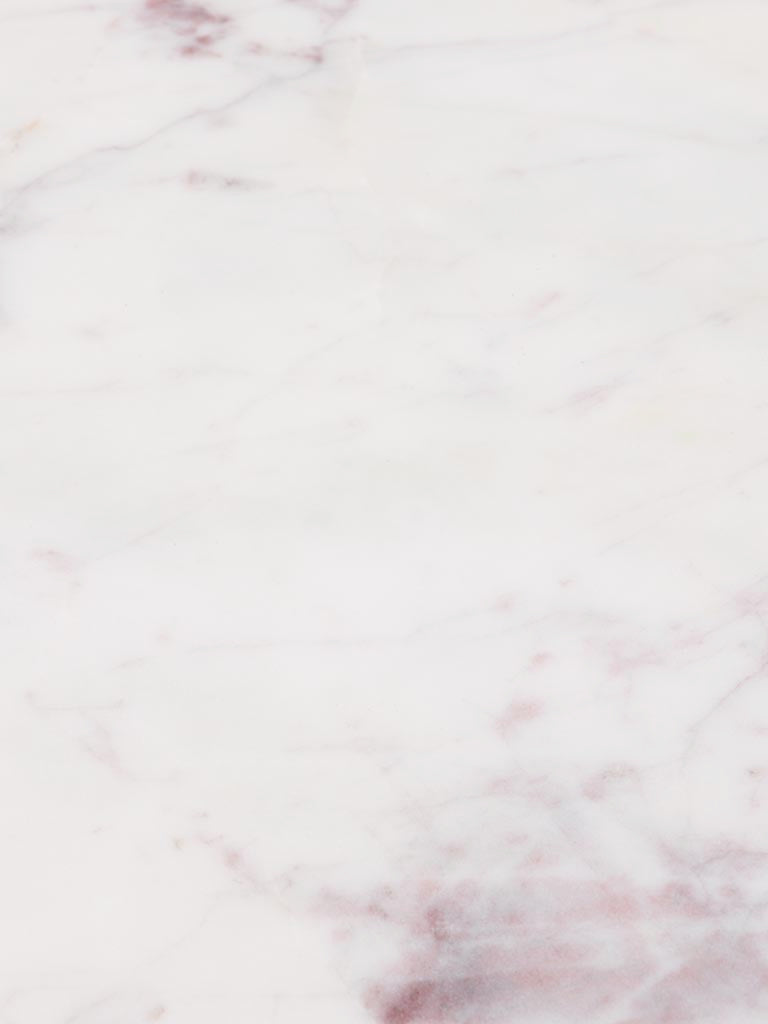 White marble counter with sliding table